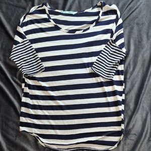 Maurices Striped Navy and White Women's Top